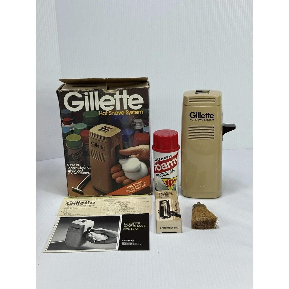 Vintage Gillette Hot‎ Shave System GSM-3 OPEN BOX Unused Green Light Comes On